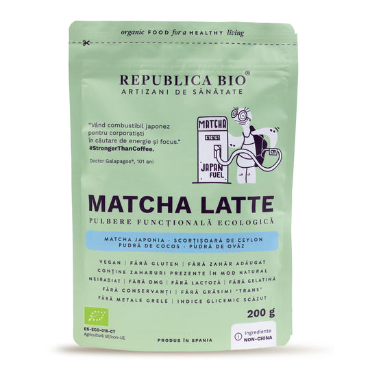 Matcha Latte, pulbere functionala ecologica Republica BIO, 200g